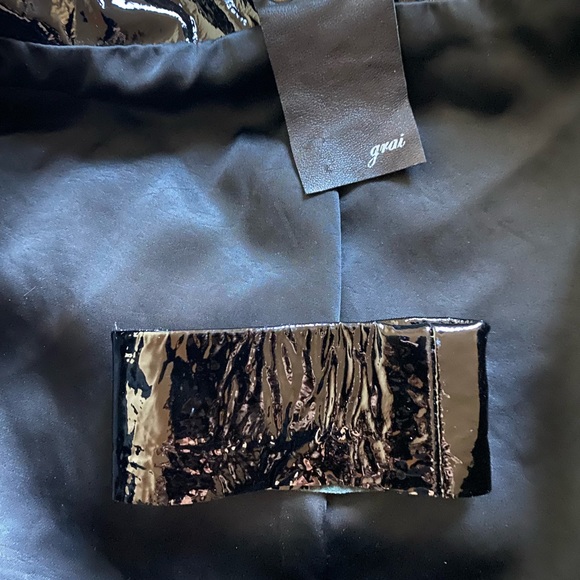 Grai patent leather jacket coat like Rick Owens AllSaints Spitalfields Rag Bone - Picture 7 of 7